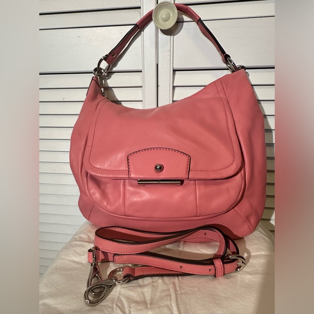 Coach Kristin Pink Leather Hobo